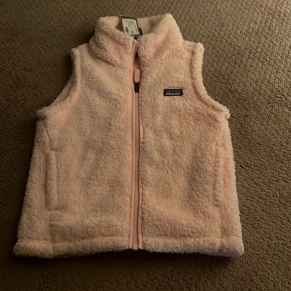 brand new girls, pink fleece vest size: S (7-8)